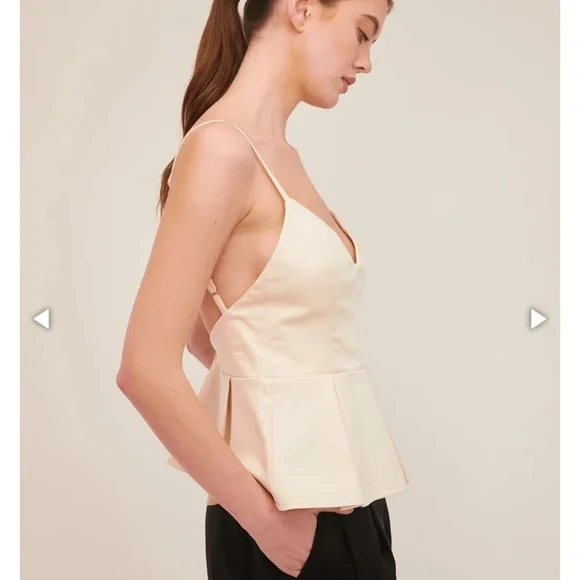 Marissa Webb Cream Pleated Camisole - Picture 4 of 12